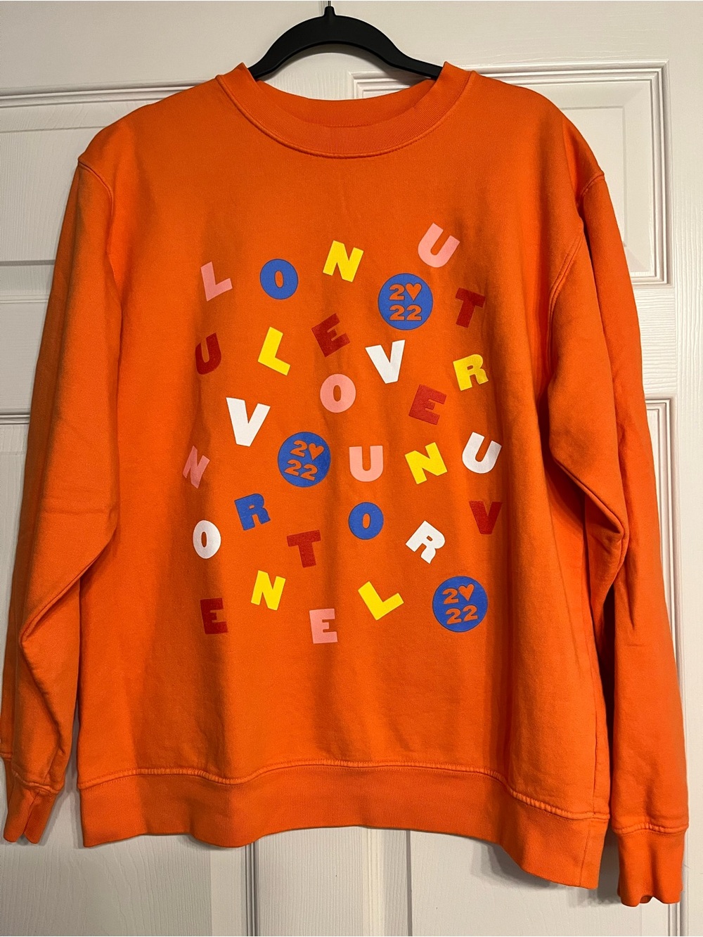 Orange Graphic Crewneck Sweatshirt - Unbranded